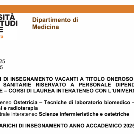TSRM: opportunità di docenze universitarie UNIUD