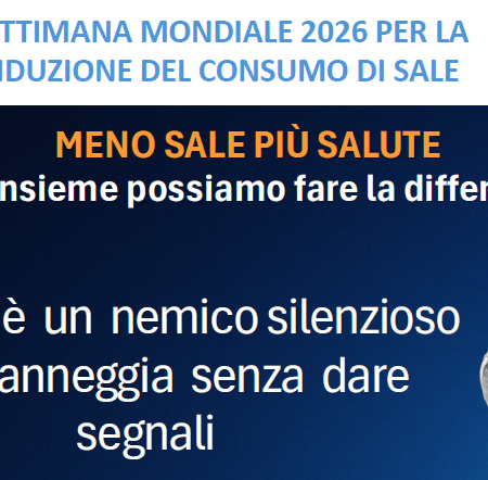 Settimana Mondiale per la Riduzione del Consumo di Sale 2026
