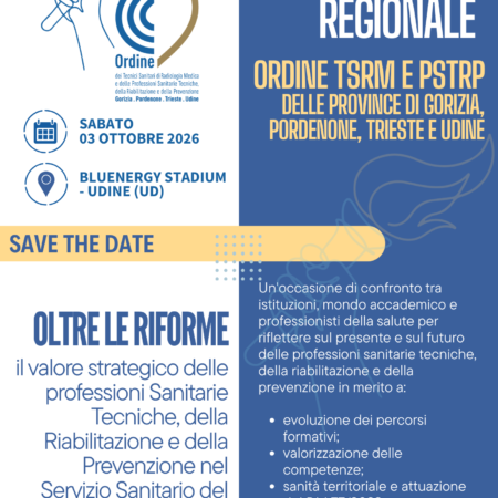 I Congresso Regionale dell’Ordine dei TSRM PSTRP FVG – Save the date: sabato 3 ottobre 2026